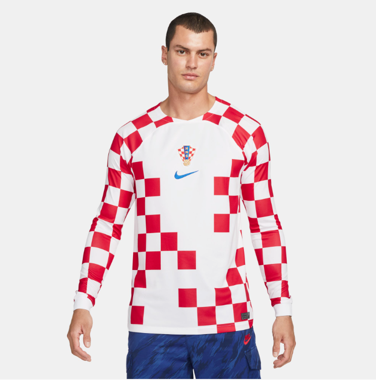Croatia Adult 2022 Home Stadium Long Sleeve Jersey