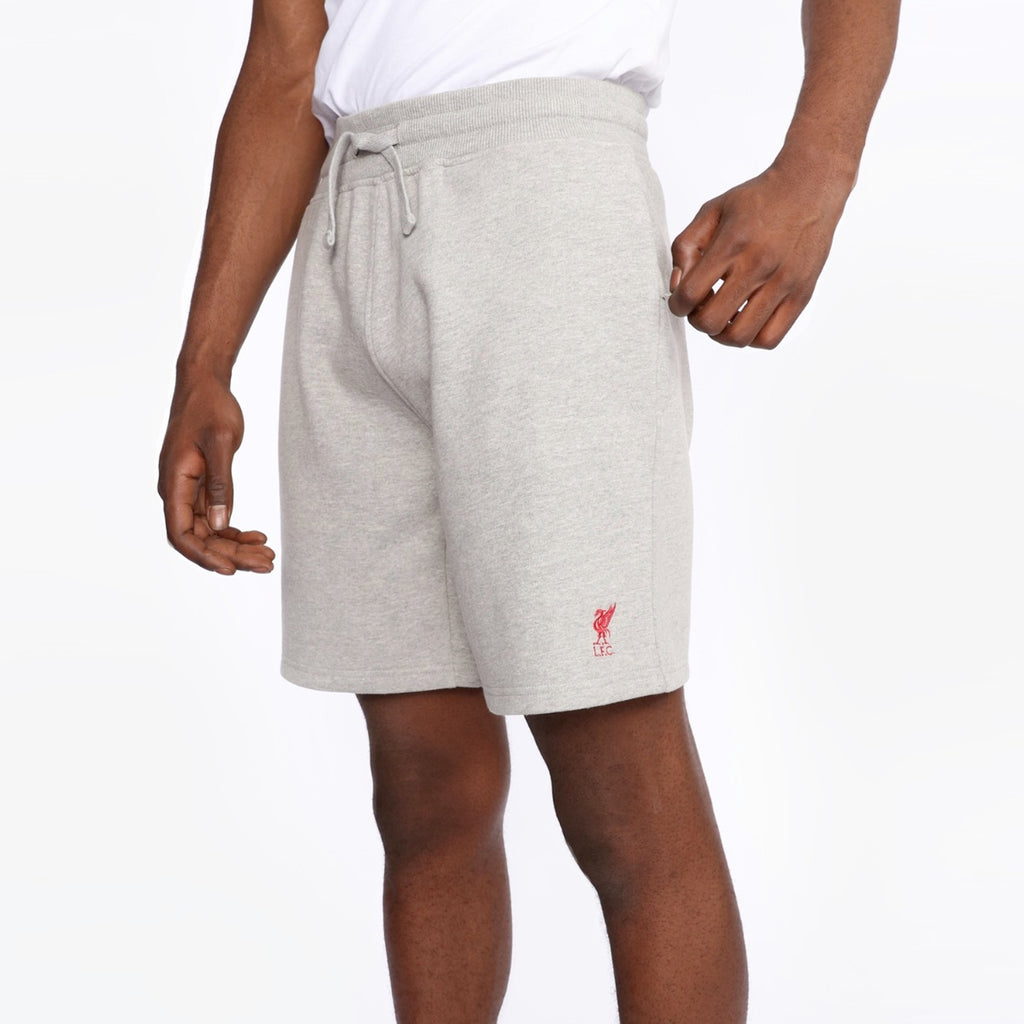 LFC Mens Grey Marl Sweat Shorts