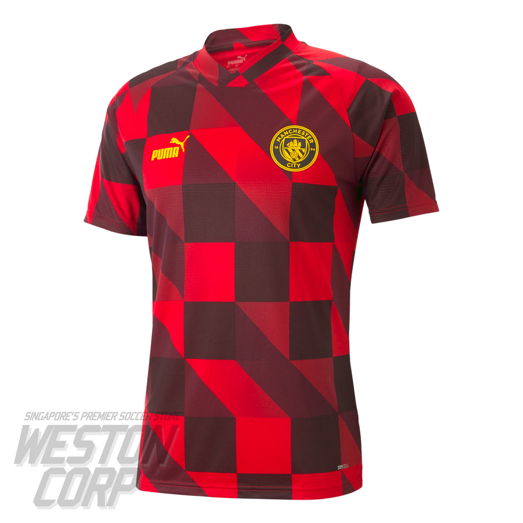 Manchester City Adult 2022-23 Pre-Match Jersey (Tango Red/Black)