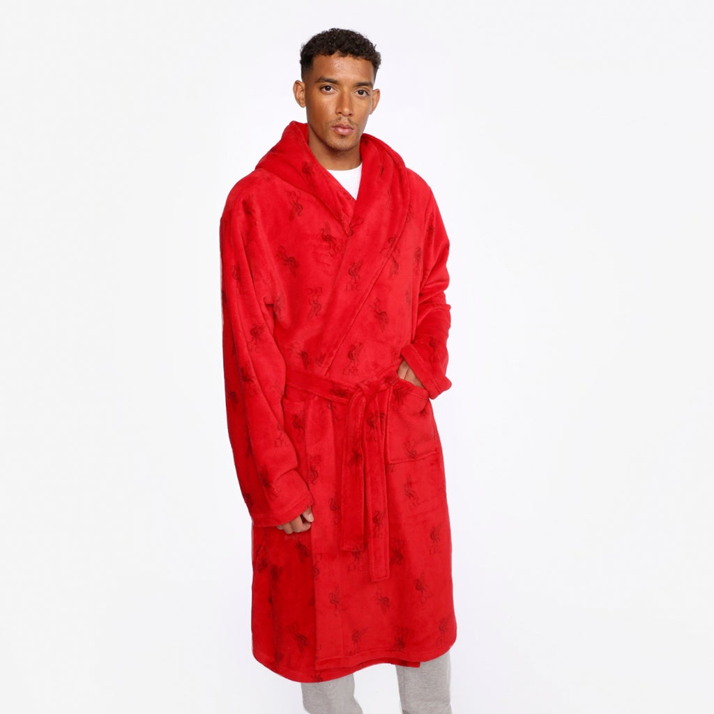 LFC Mens Dressing Gown With Hood