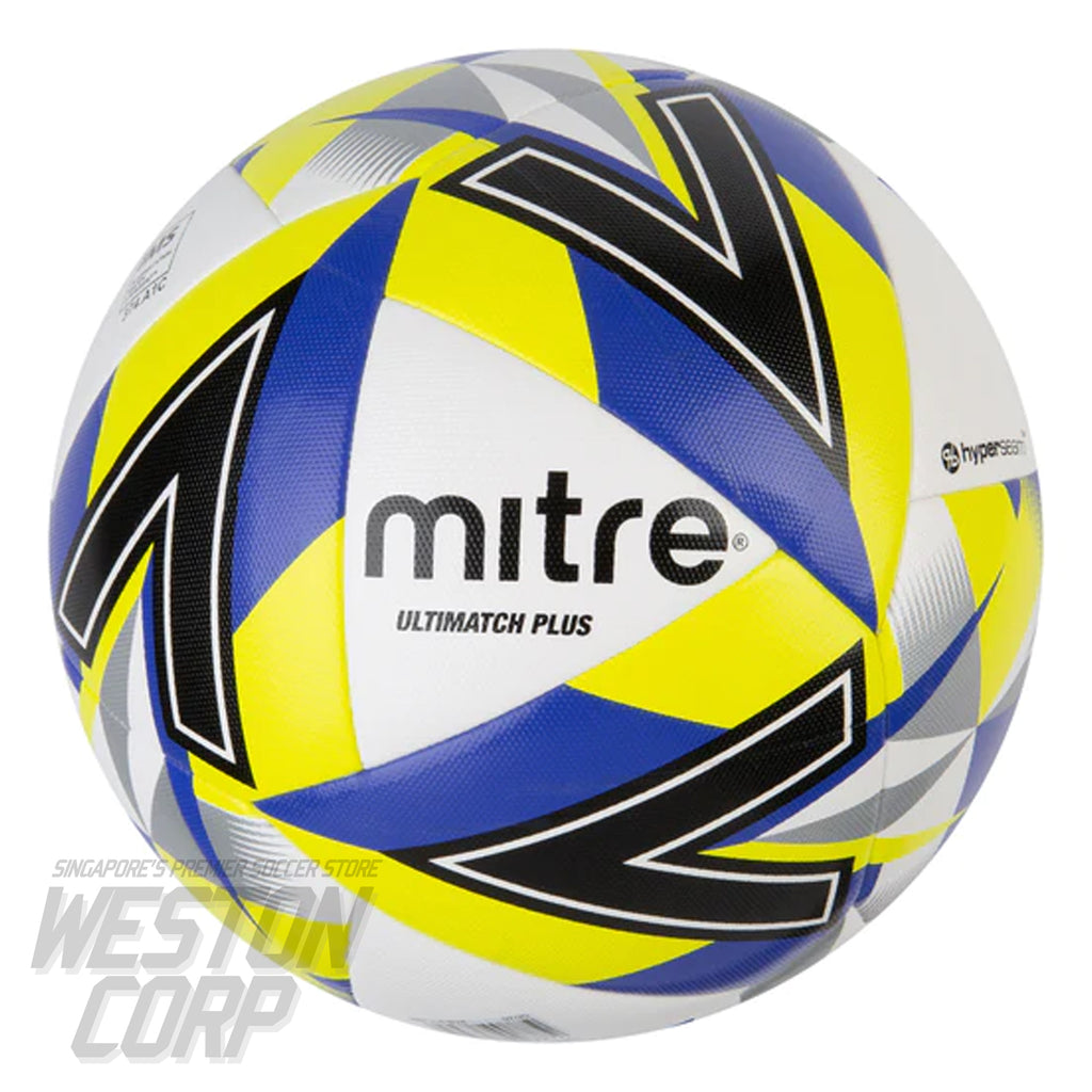 Mitre Ultimatch Plus Ball (White/Blue/Lt Green/Black)
