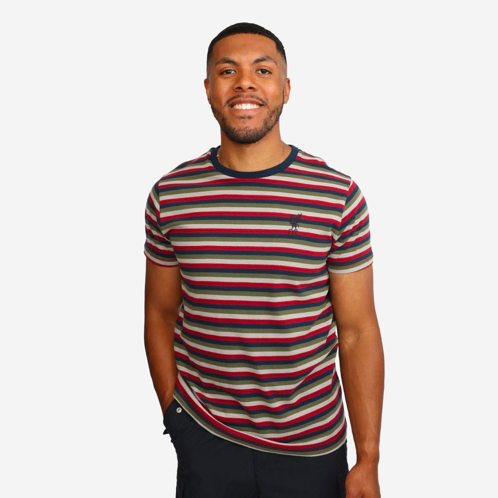 LFC Mens Charcoal Striped Tee