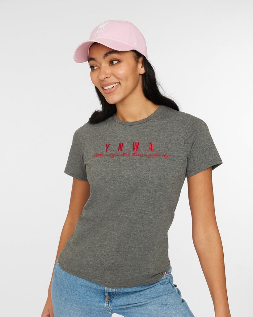 LFC Womens YNWA Script Tee Grey
