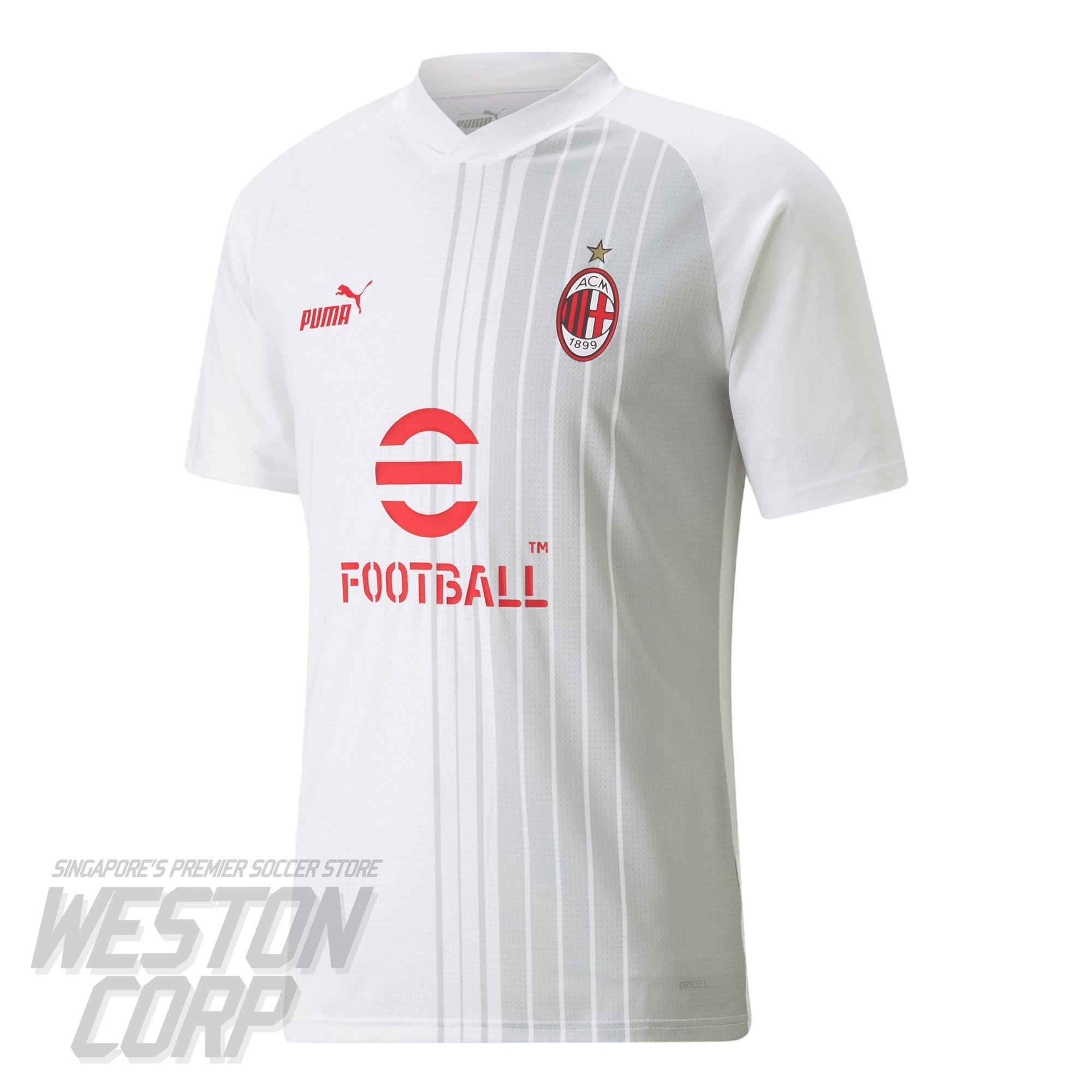AC Milan Adult 202223 PreMatch Jersey (White/Tango Red) Weston
